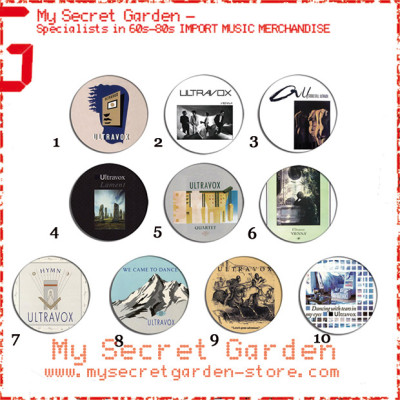 Ultravox - Rage In Eden, Vienna,Quartet Pinback Button Badge Set ( or Hair Ties / 4.4 cm Badge / Magnet / Keychain Set )